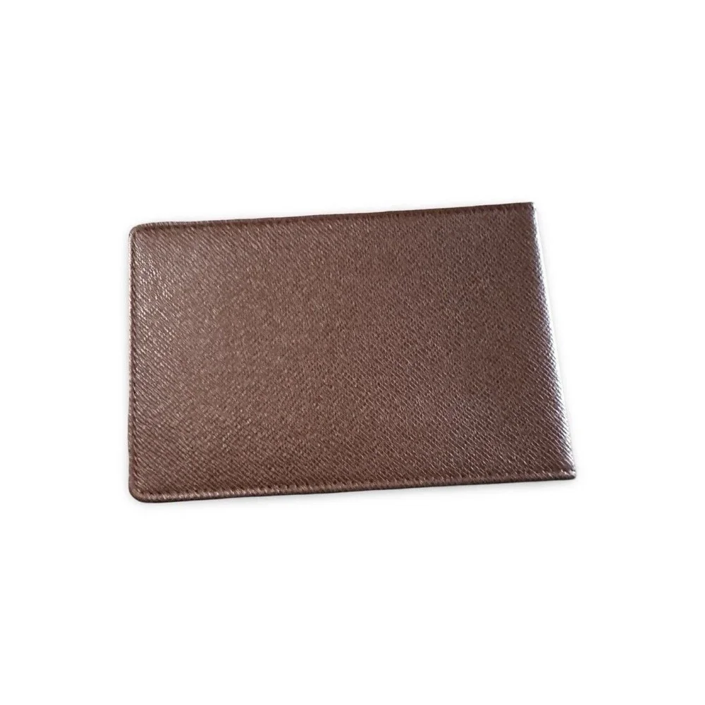 Louis Vuitton Never used Brown Taiga Leather Card/ID Holder